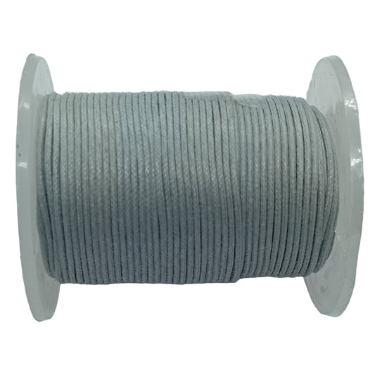25M 0.5mm Light Grey Waxed Cotton Cord