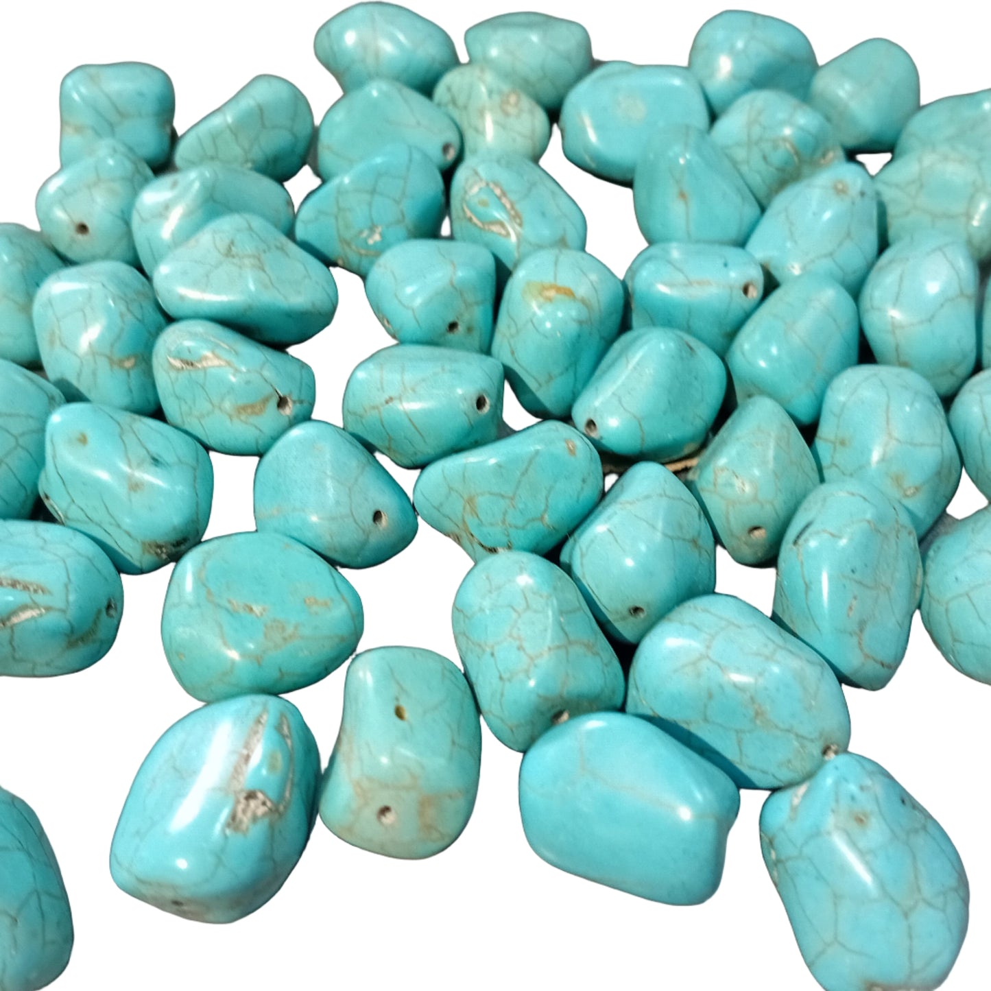 1pc Blue Howlite Chunky Nugget Bead