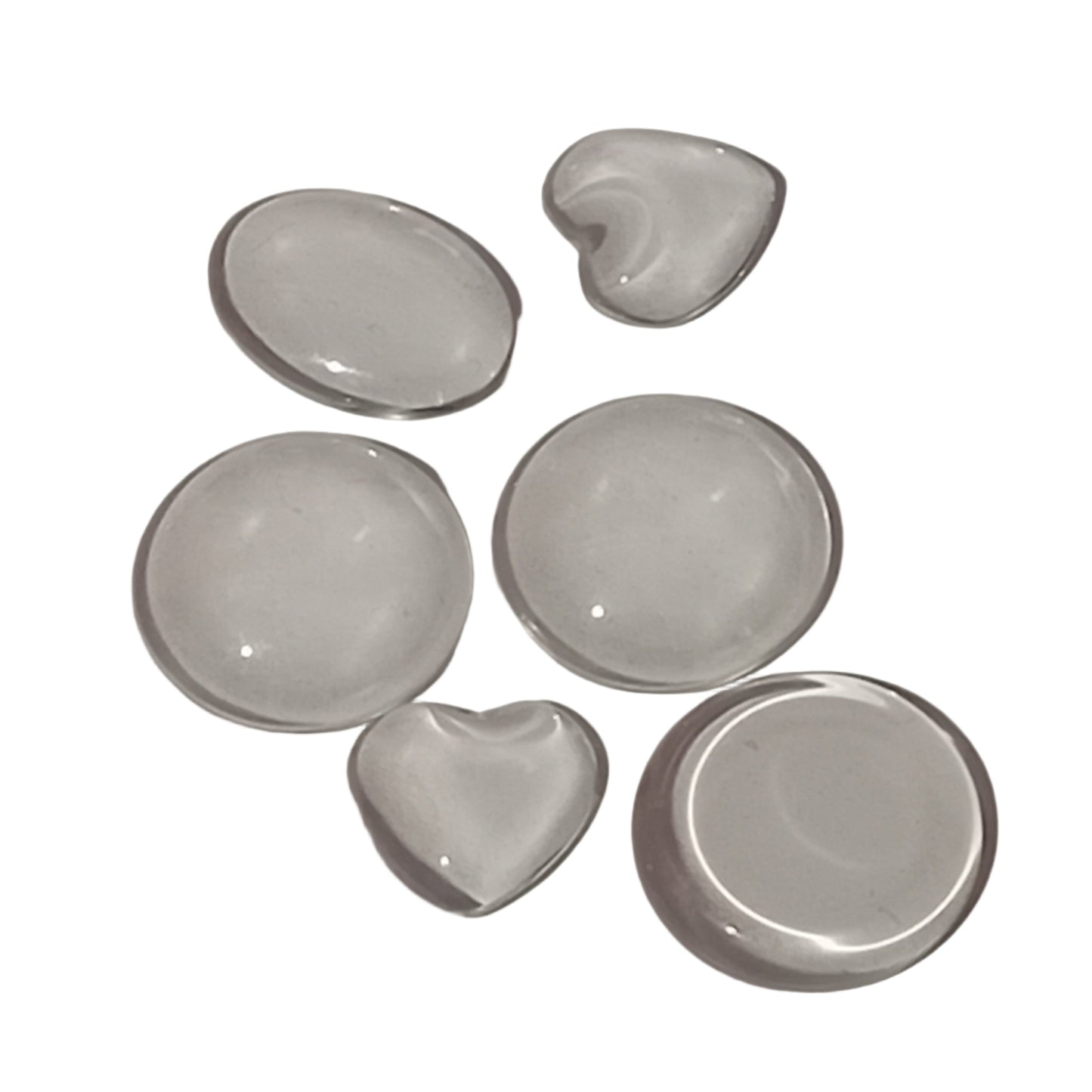 6pc Mixed Bezels & Glass Cabochon Pack.