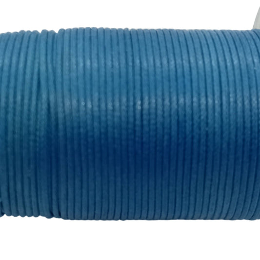 25M 0.5mm Blue Waxed Cotton Cord