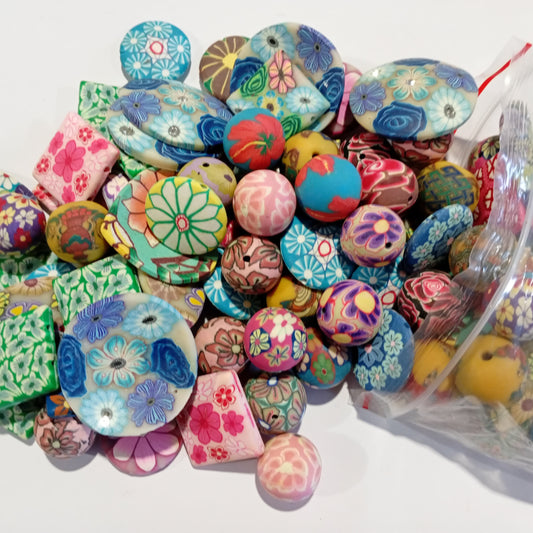 SALE! 100pc Large Round & Square Clay Beads 2.
