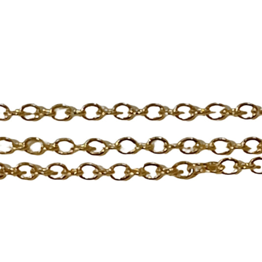 Gold Flat Oval Cable Chain Nearly 2m Precut Pack.