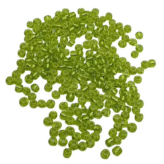 15g 8/0 3mm Lime Green Seed Beads