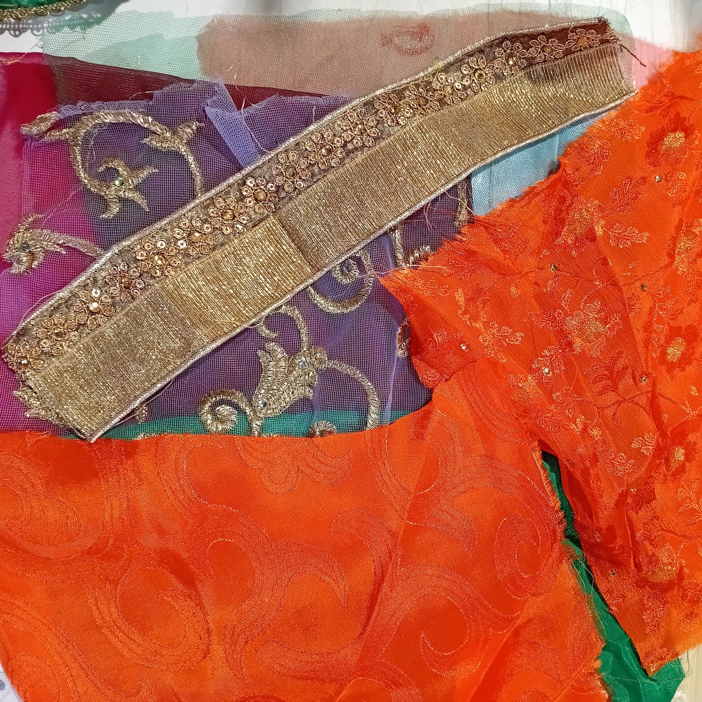 Sari Trims and Fabric Scraps Pack