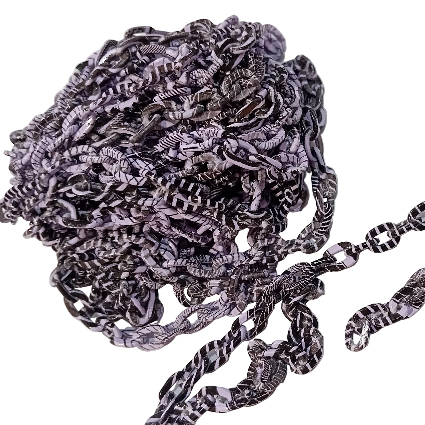 CLEARANCE! 4.5m Purple & Black Acrylic Oval Cable Chain