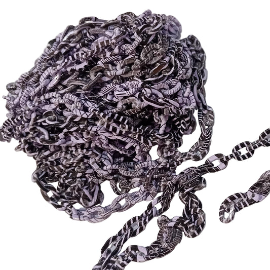 CLEARANCE! 4.5m Purple & Black Acrylic Oval Cable Chain