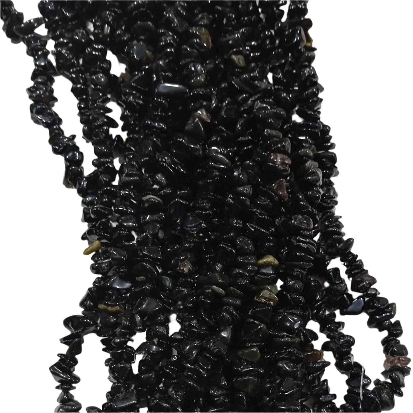 Black Tourmaline Chip Bead Strand