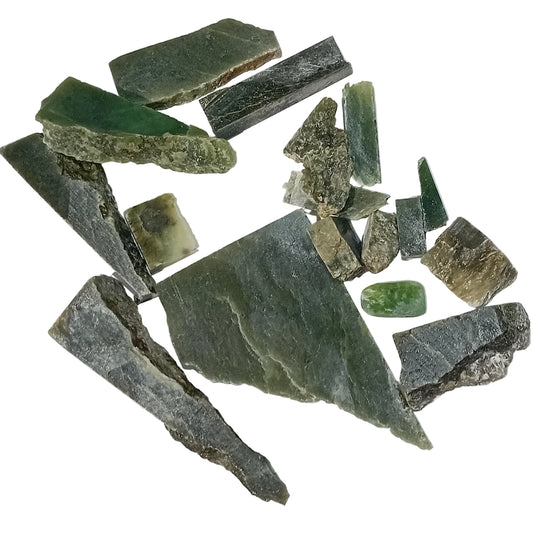 100g NZ Raw Green Stone Off Cuts