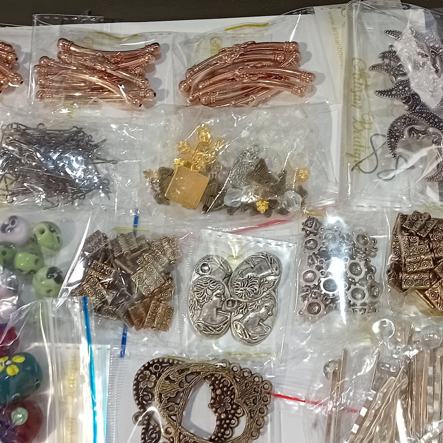 CLEARANCE! 20 Packs Of Assorted Beads & Findings.