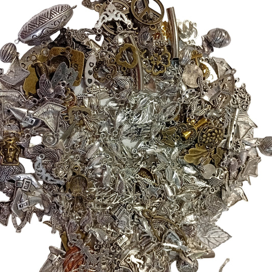 CLEARANCE! Huge Bag Of Silver & Bronze Charms