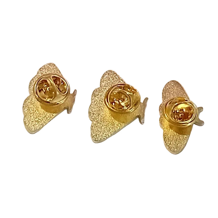 Trio Of Brass Butterfly Pins