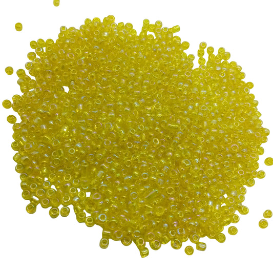 15g 11/0 2mm Yellow AB Seed Beads