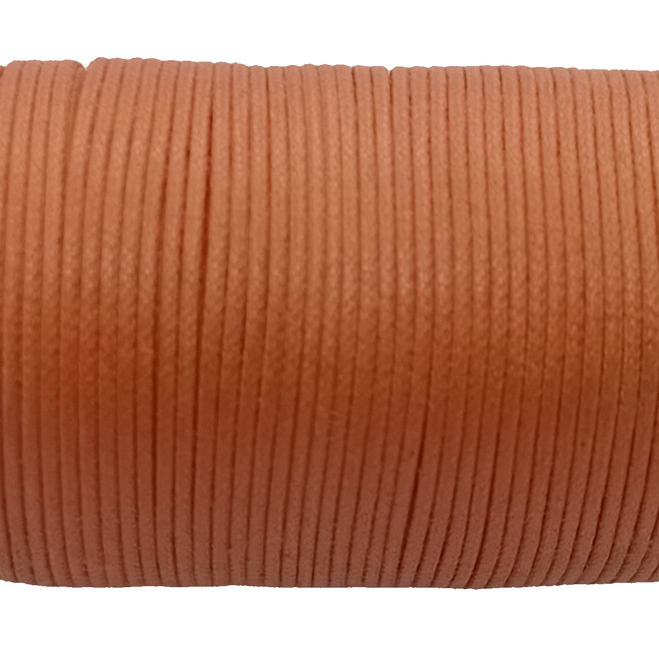 25M 0.5mm Peachy Orange Waxed Cotton Cord