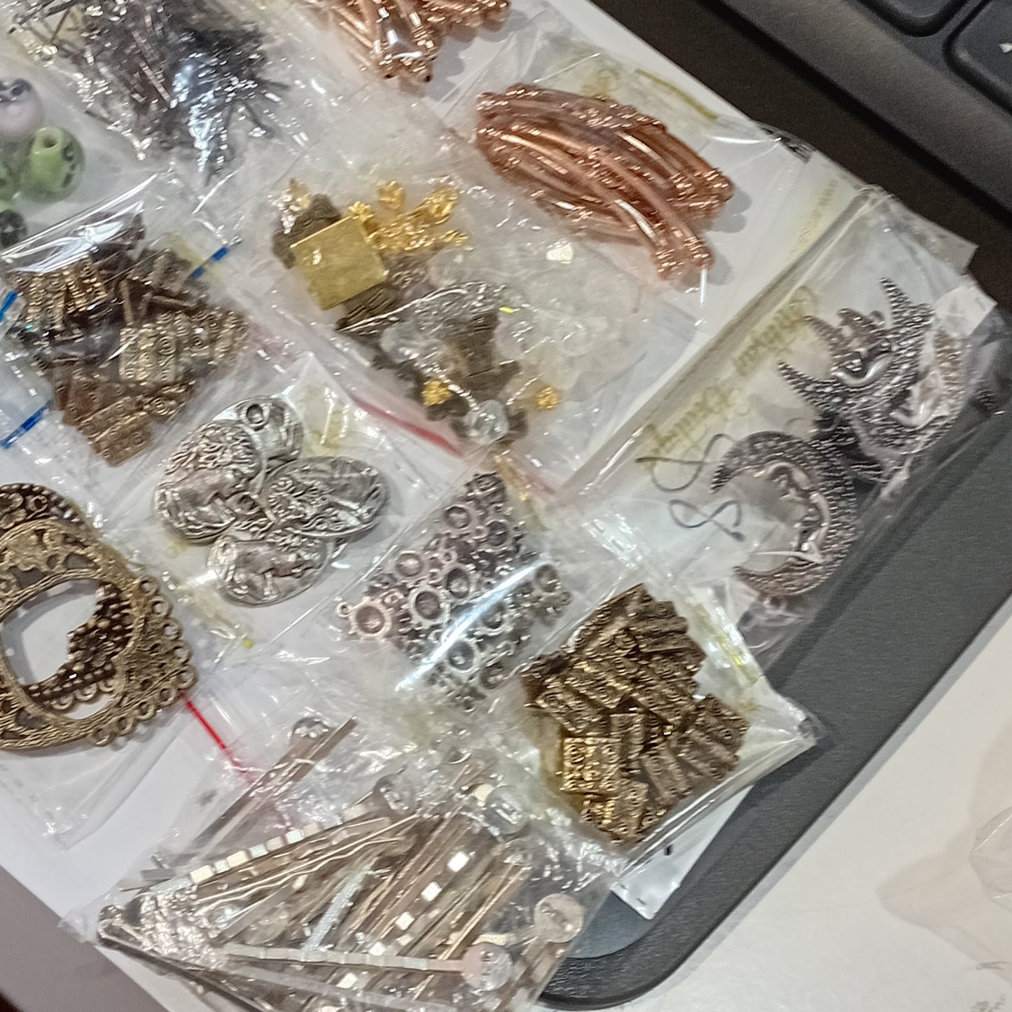 CLEARANCE! 20 Packs Of Assorted Beads & Findings.