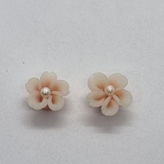 Handmade Polymer Clay Pearl Flower Bead