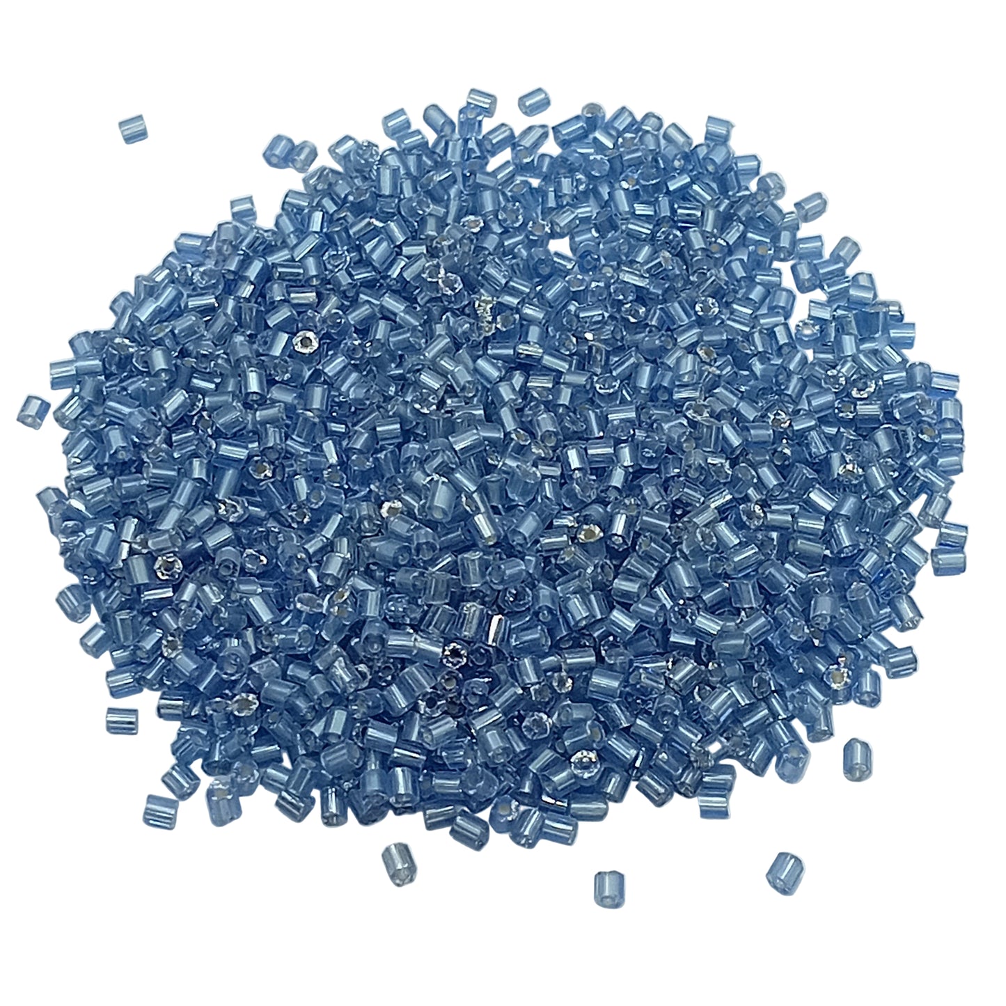 15g 11/0 2mm Light Blue Cut Seed Beads