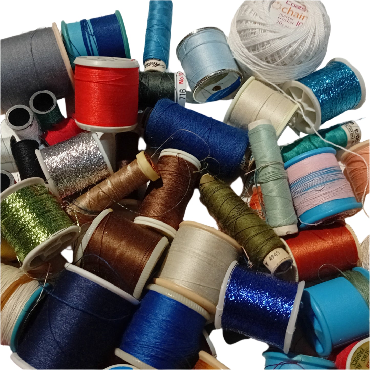 **PRELOVED**Large Bag Of 50pc Sewing Threads