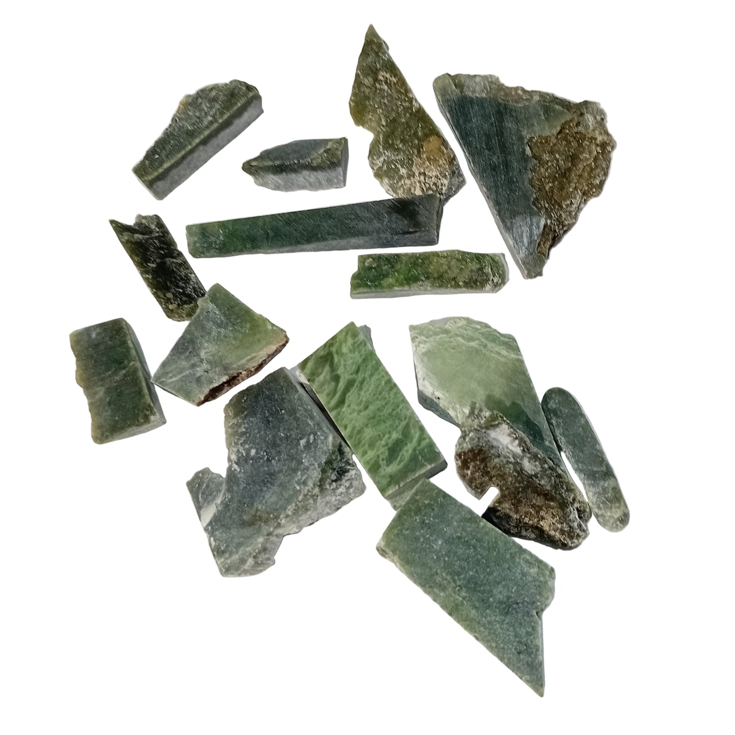100g NZ Raw Green Stone Off Cuts
