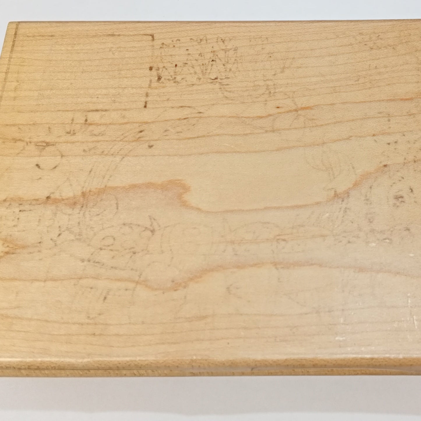 PRELOVED! Easter Bunny Scene Wooden Rubber Stamp