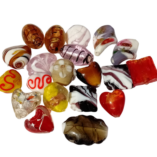 SALE! 20pc Mixed Color Lampwork Beads