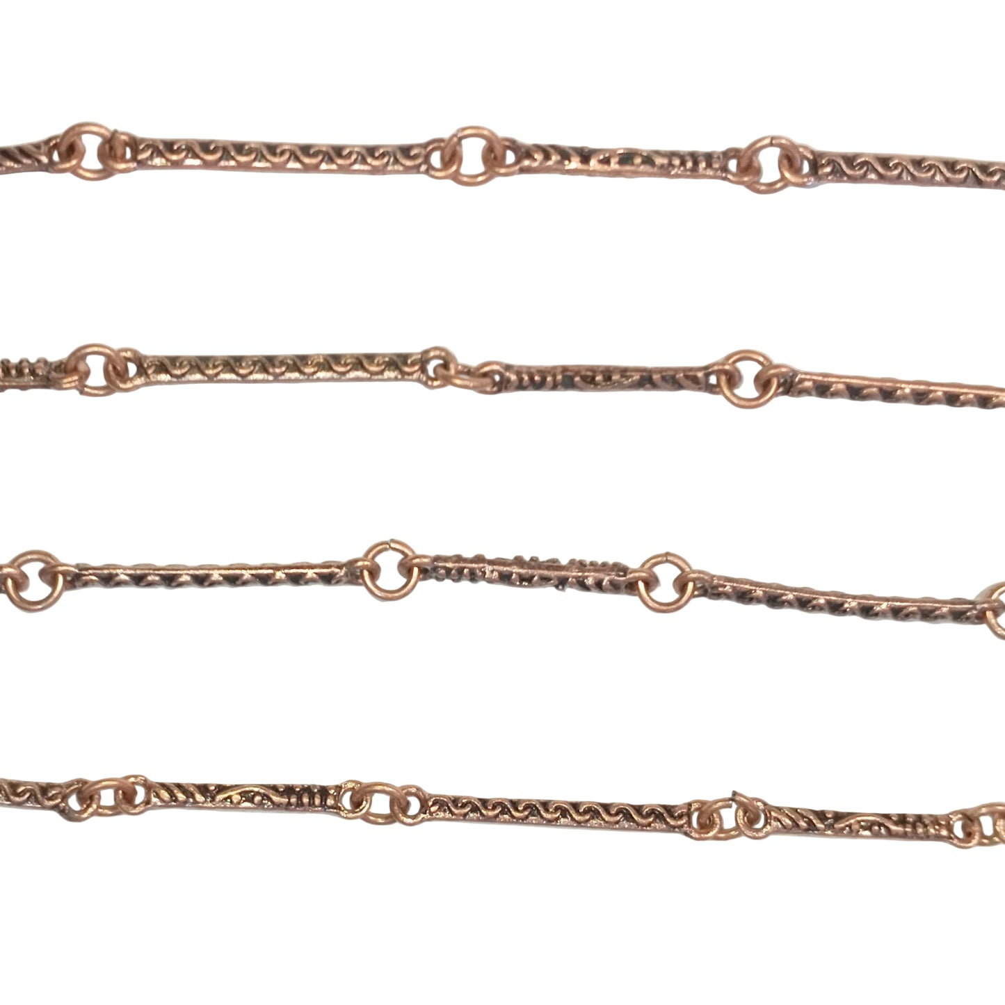 1m Fancy Copper Link Chain