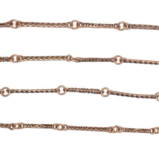 1m Fancy Copper Link Chain