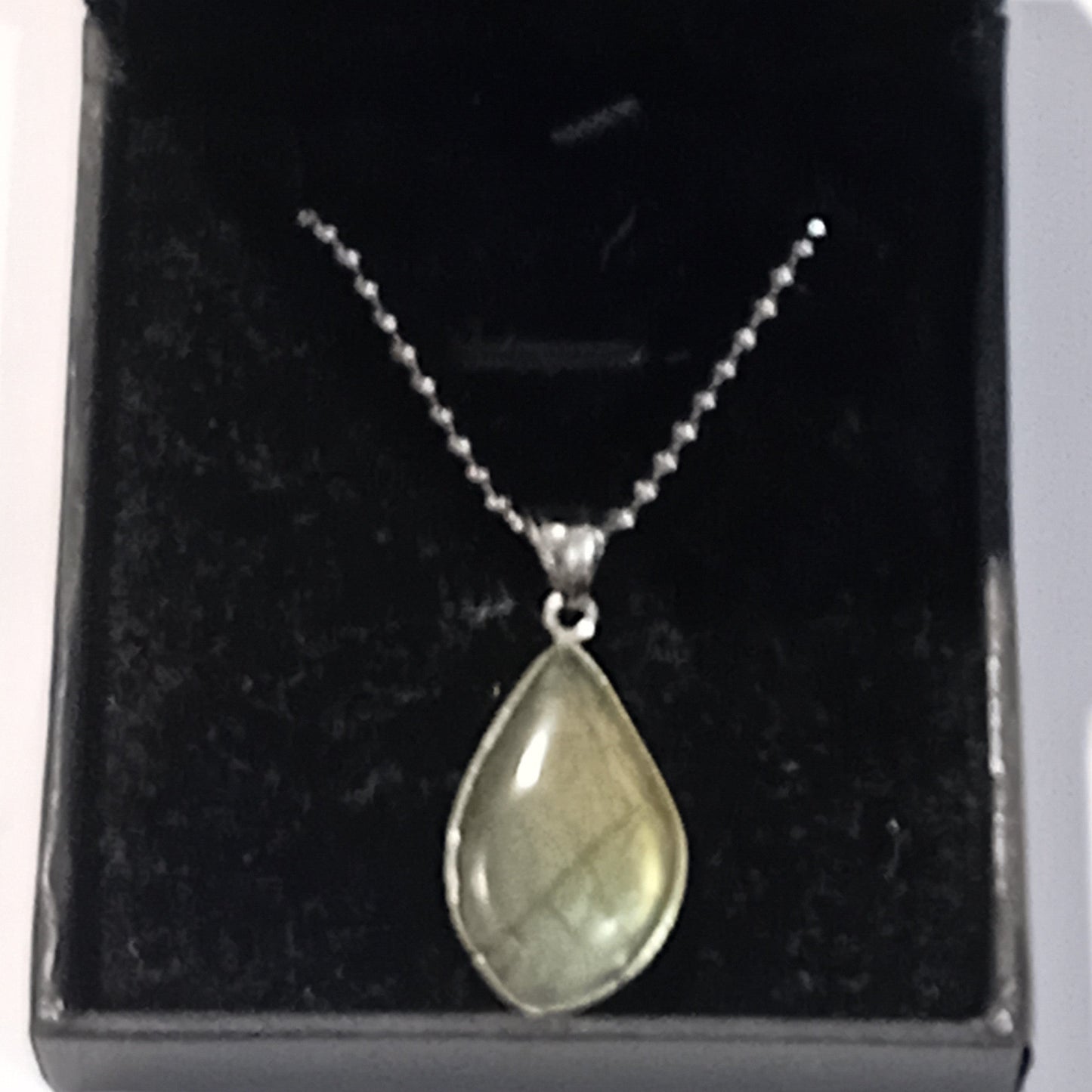 Labradorite Gemstone Teardrop Necklace
