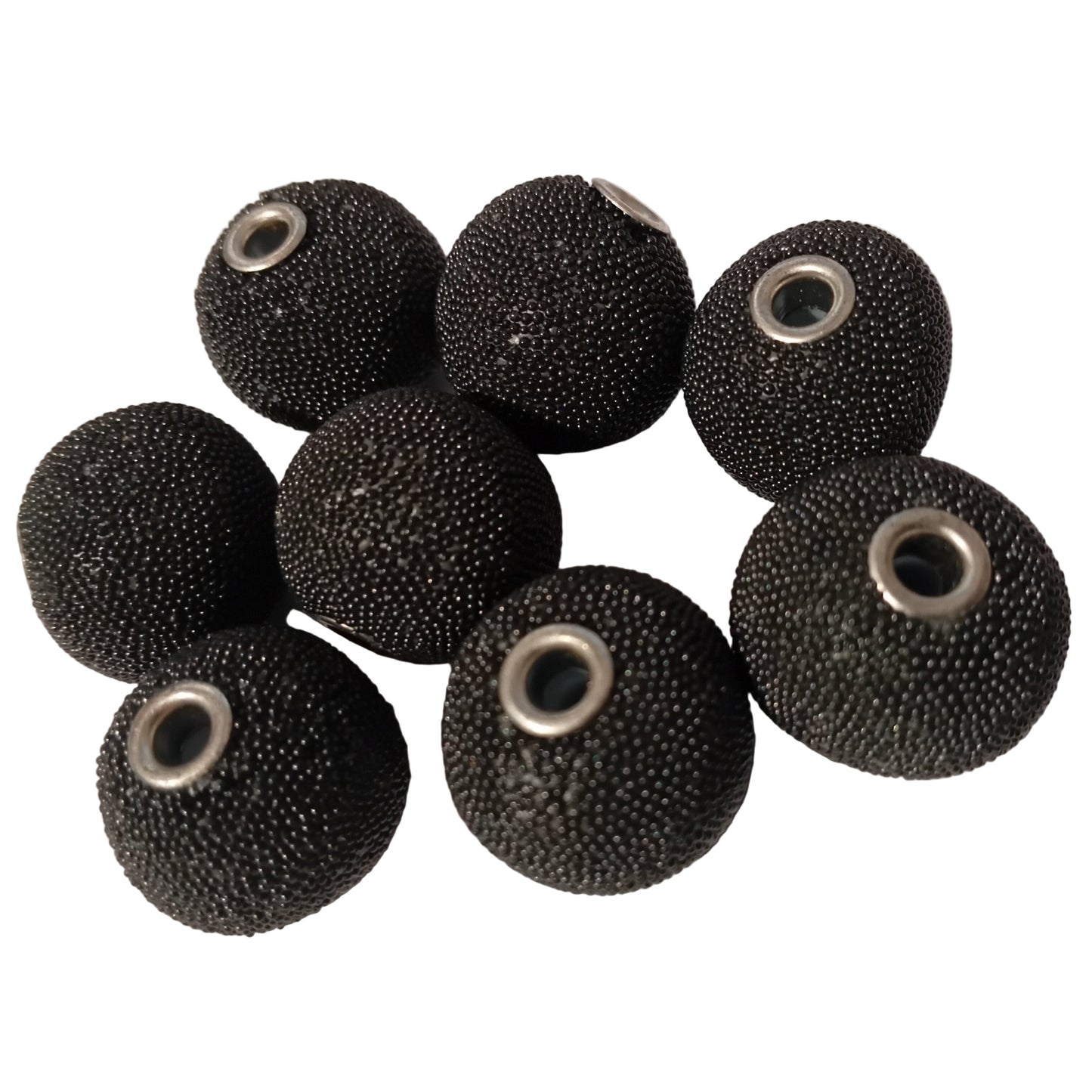 CLEARANCE! 8pc Large Black Kashmiri Beads