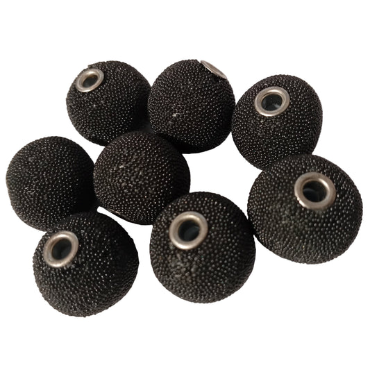 CLEARANCE! 8pc Large Black Kashmiri Beads