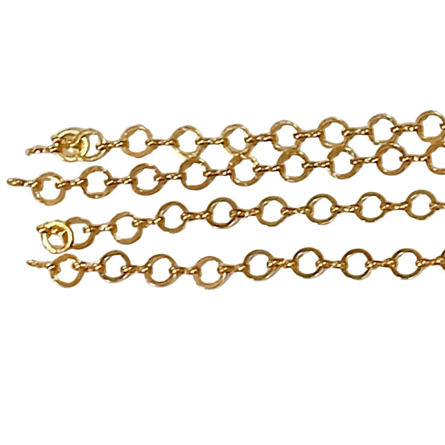 1m 7mm Gold Round Link Chain