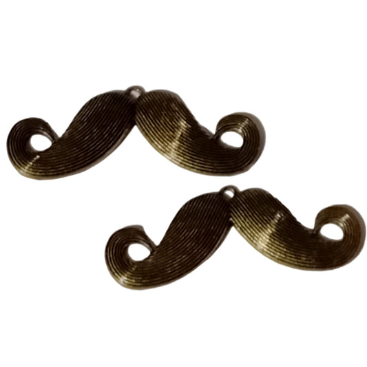 2pc Large Bronze Moustaches