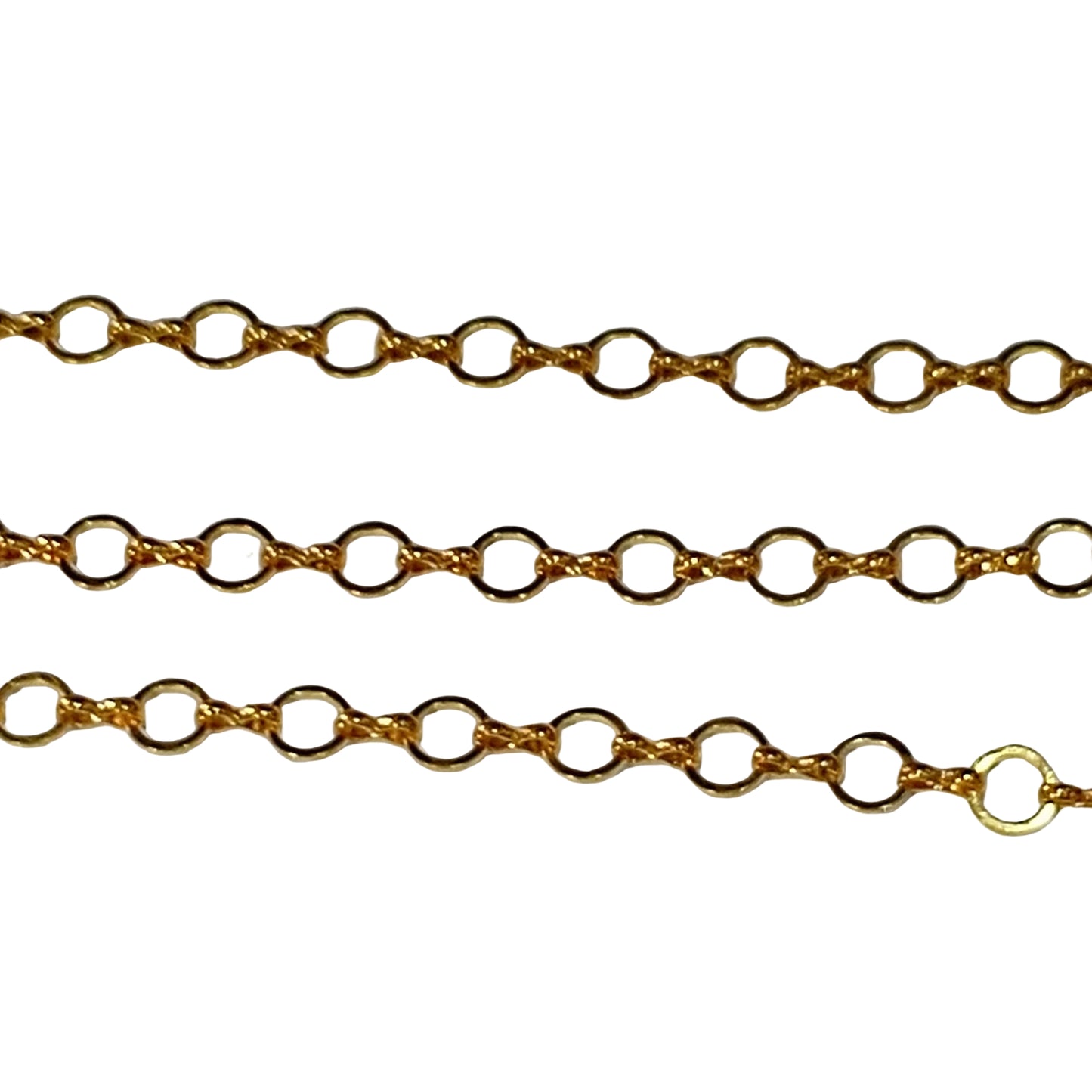1m 8mm Gold Round Link Chain