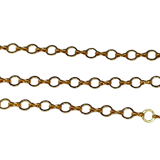 1m 8mm Gold Round Link Chain