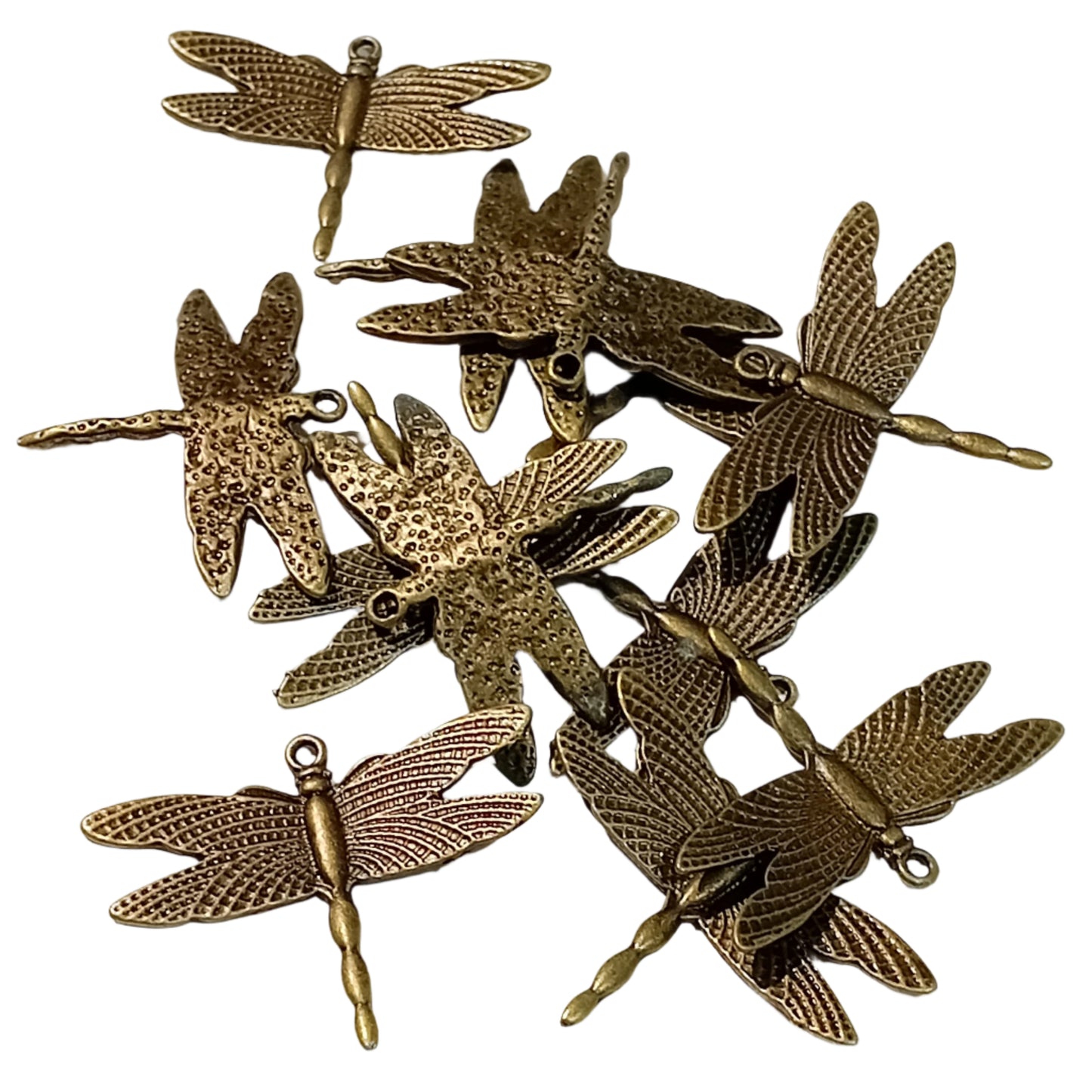 **FAULTY** Large Bag Of Bronze DragonFly Charms