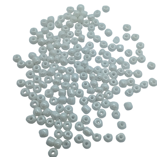15g 6/0 4mm White Seed Beads