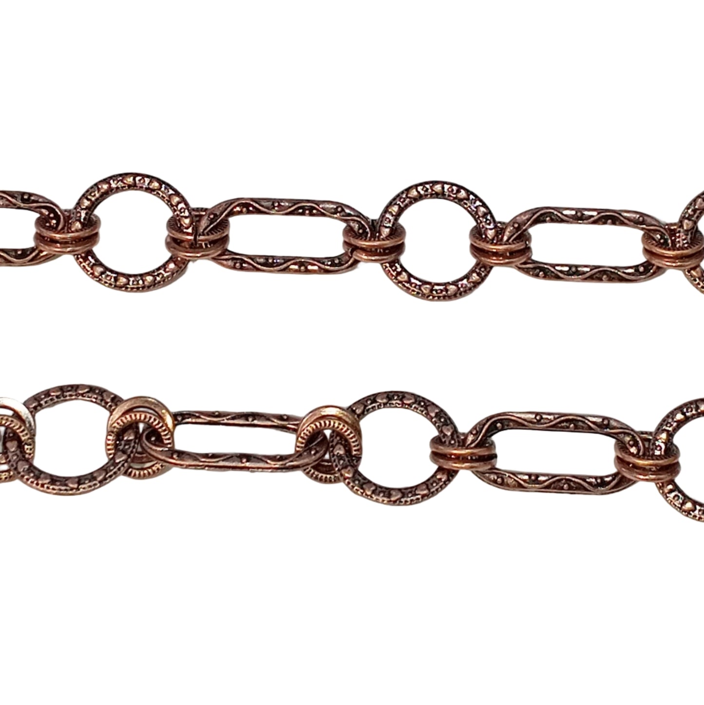 1m Chunky Copper Fancy Chain