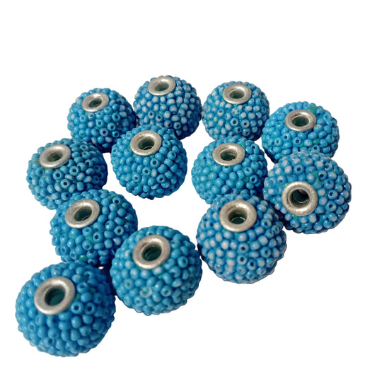 CLEARANCE! 12pc Blue Kashmiri Beads