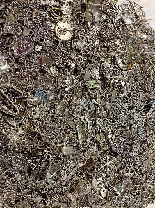 CLEARANCE! Massive Bag Of Silver Charms