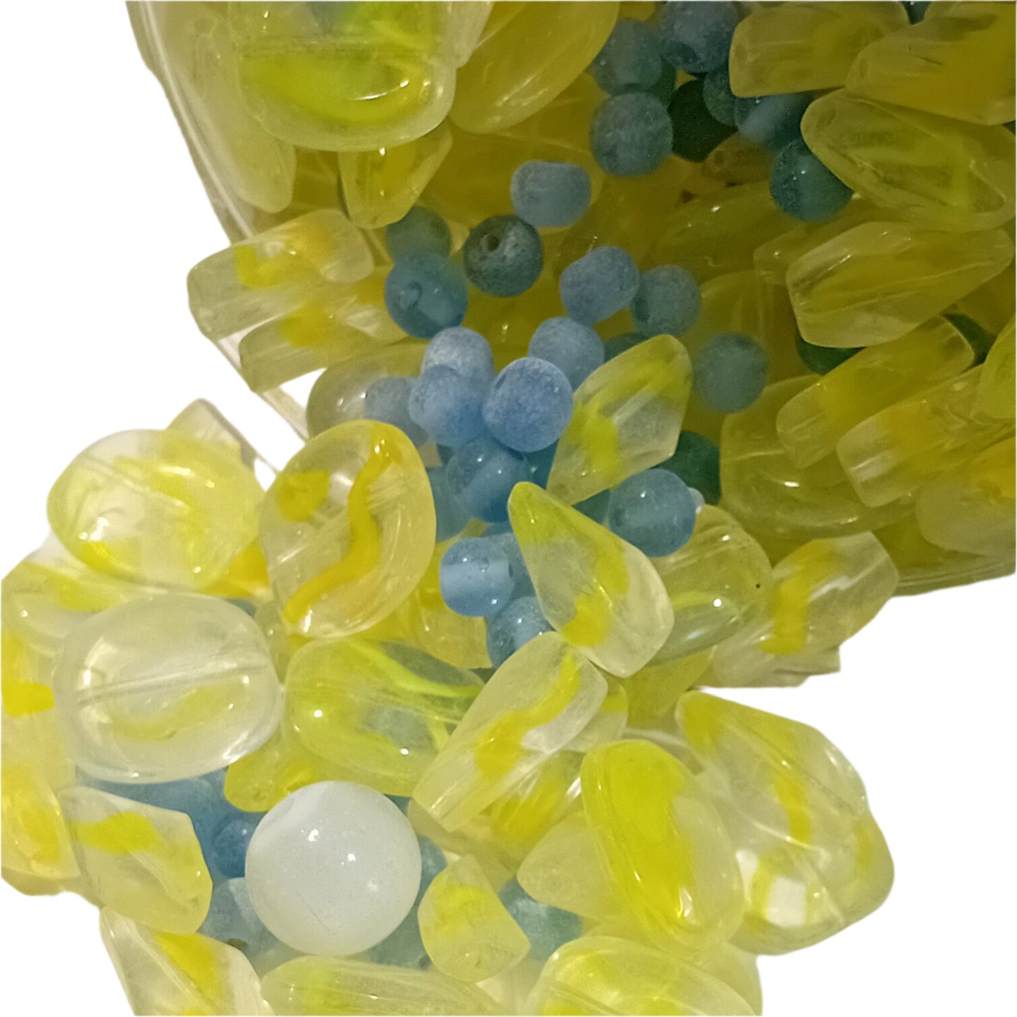 CLEARANCE Flower Glass Beads 'Tropical Frangipani'