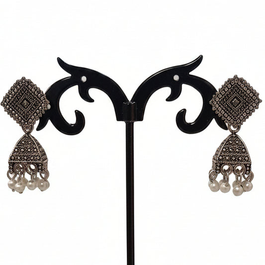 Silver Boho Indian Earrings