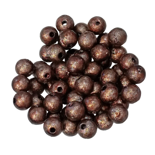 100pc 10mm Brown Acrylic Beads