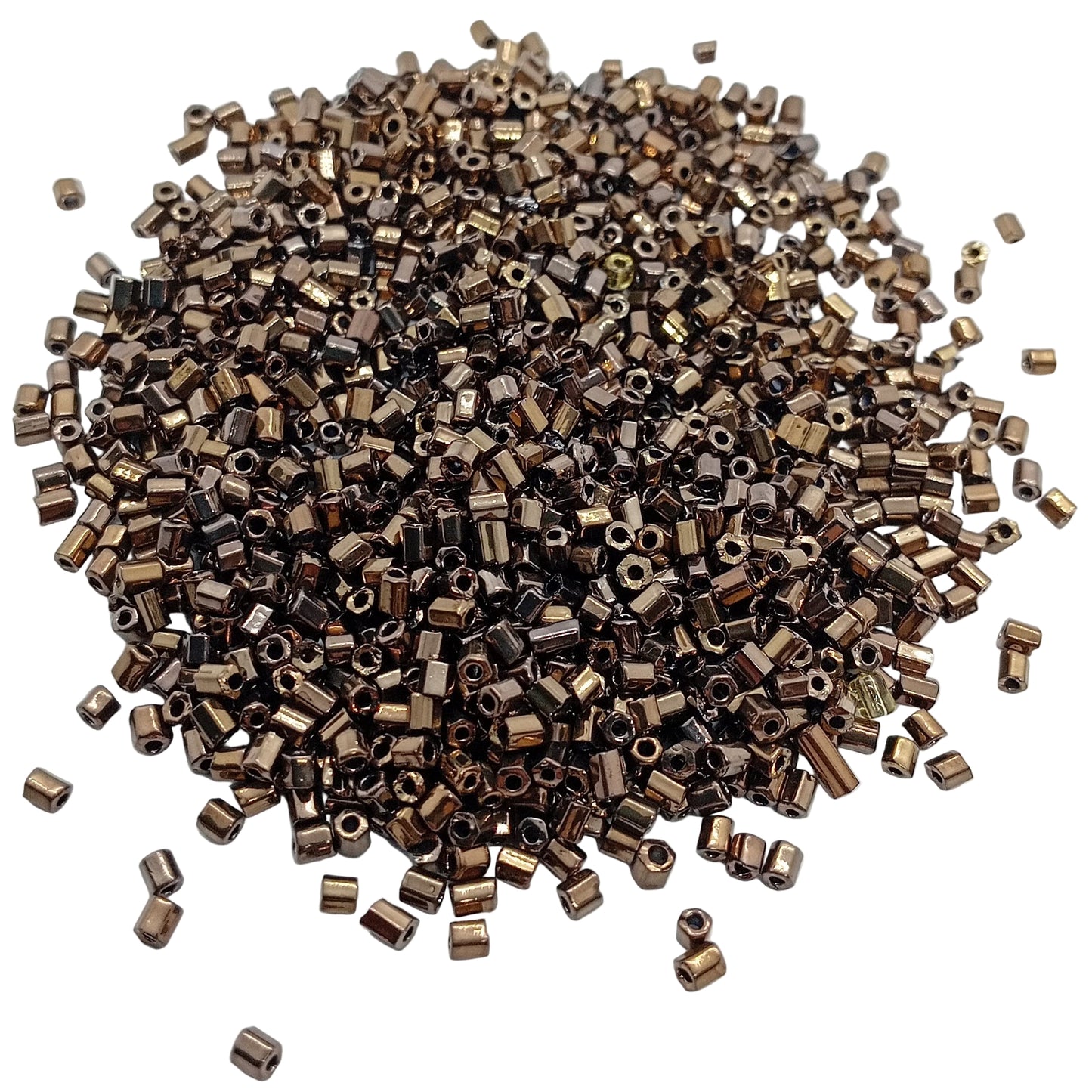 15g 11/0 2mm Dark Gold Cut Seed Beads