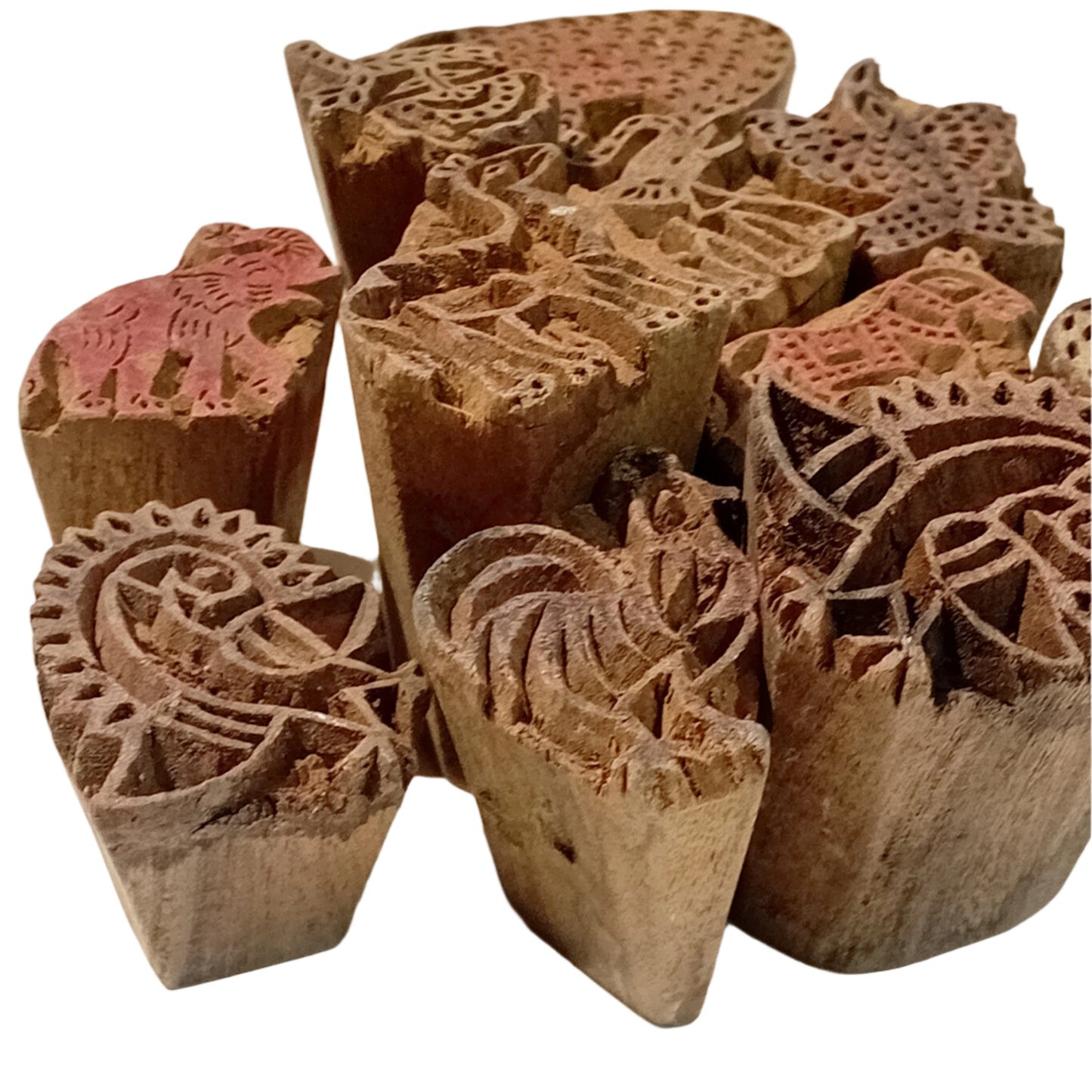 **BULK BUY** 11PC Small Animal Indian Block Stamps