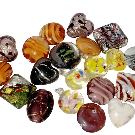 SALE! 20pc Mixed Color Lampwork Beads & Pendants