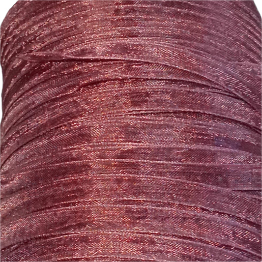 CLEARANCE Roll Of 6mm Deep Purple Organza Ribbon Approx. 50m