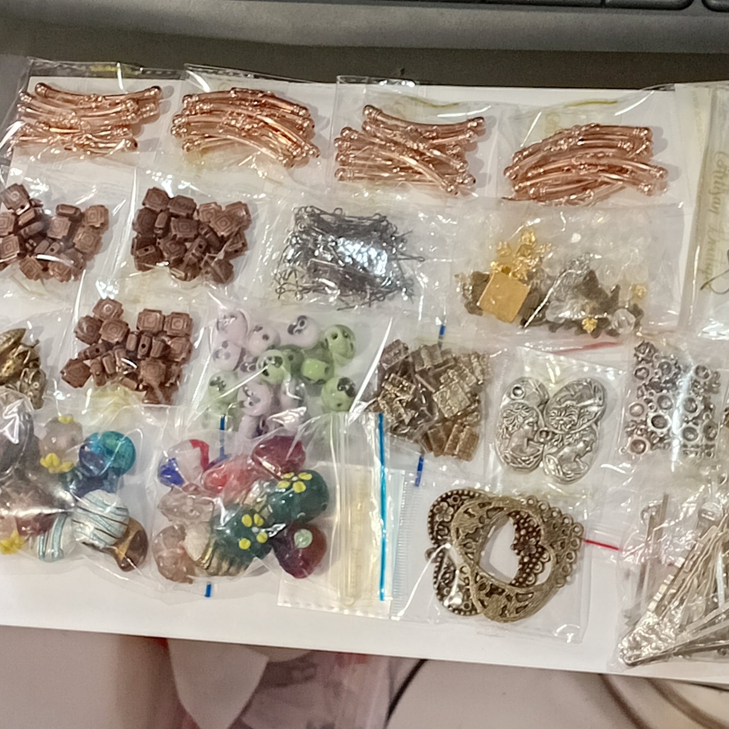 CLEARANCE! 20 Packs Of Assorted Beads & Findings.