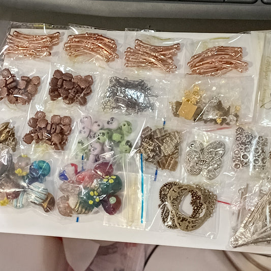 CLEARANCE! 20 Packs Of Assorted Beads & Findings.