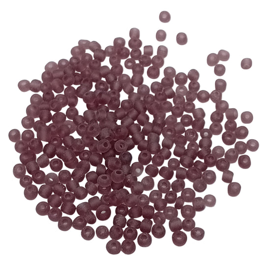 15g 8/0 3mm Frosted Purple Seed Beads