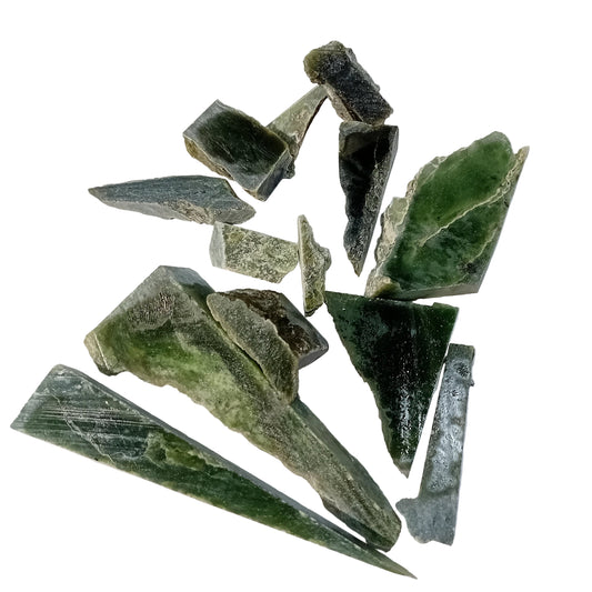 100g NZ Raw Green Stone Off Cuts