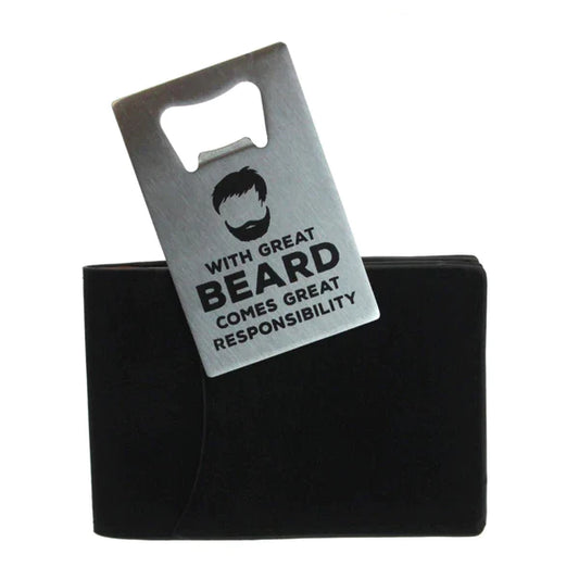 Men's Wallet & Bottle Opener - 'Great Beard'
